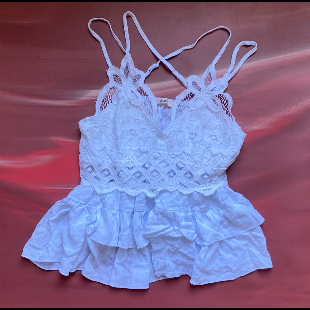 Mi Ami Boho White Tank